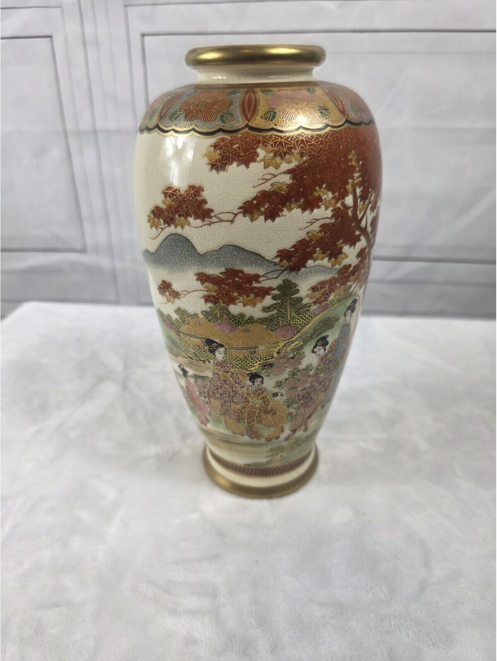 Satsuma Vase Japan Soko China Geisha B-12